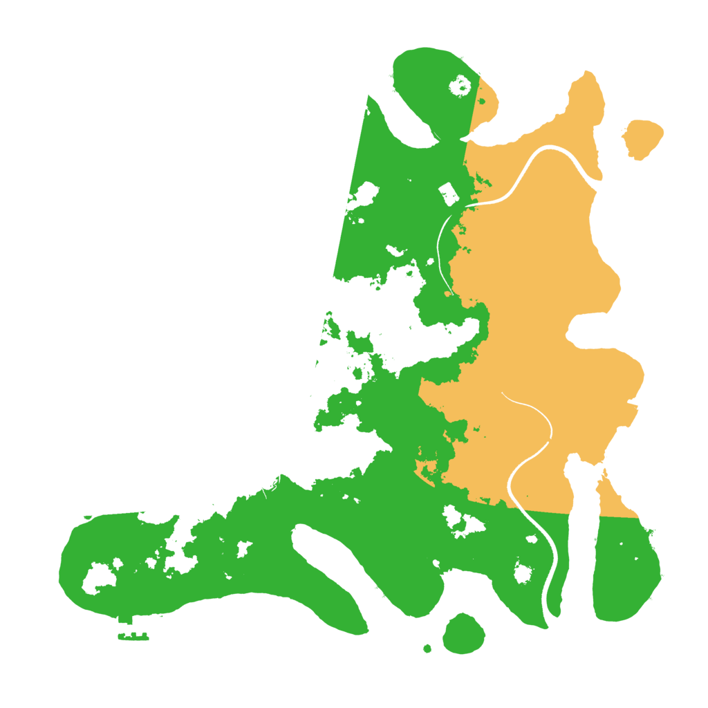 Biome Rust Map: Procedural Map, Size: 3500, Seed: 621081
