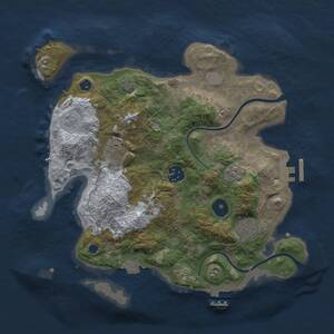Thumbnail Rust Map: Procedural Map, Size: 3000, Seed: 912143284, 9 Monuments
