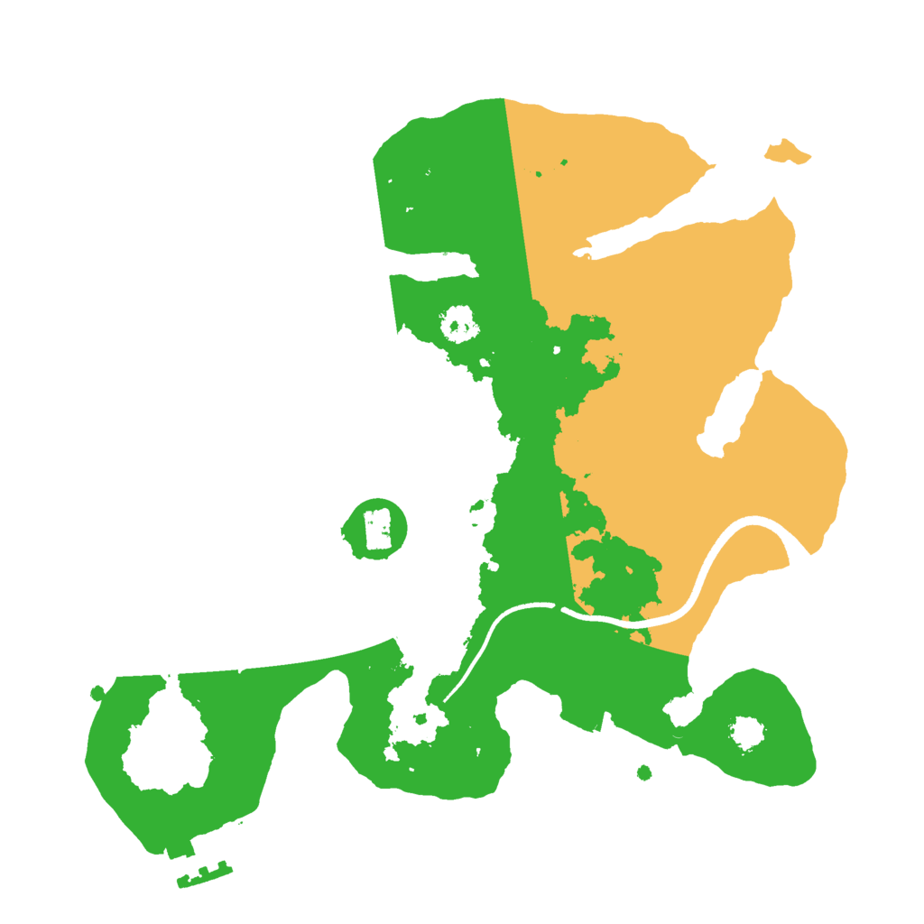 Biome Rust Map: Procedural Map, Size: 2500, Seed: 13516