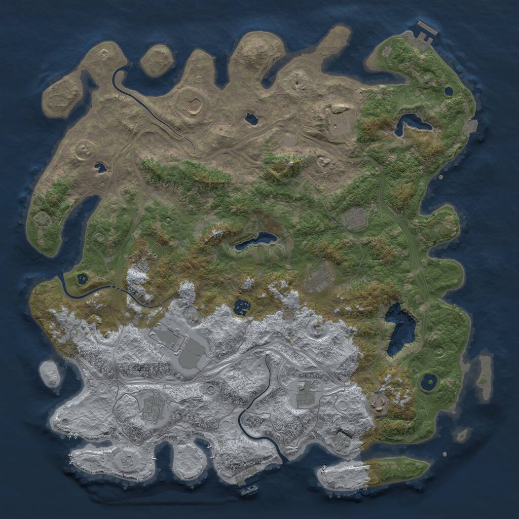 Rust Map: Procedural Map, Size: 4750, Seed: 903432237, 17 Monuments