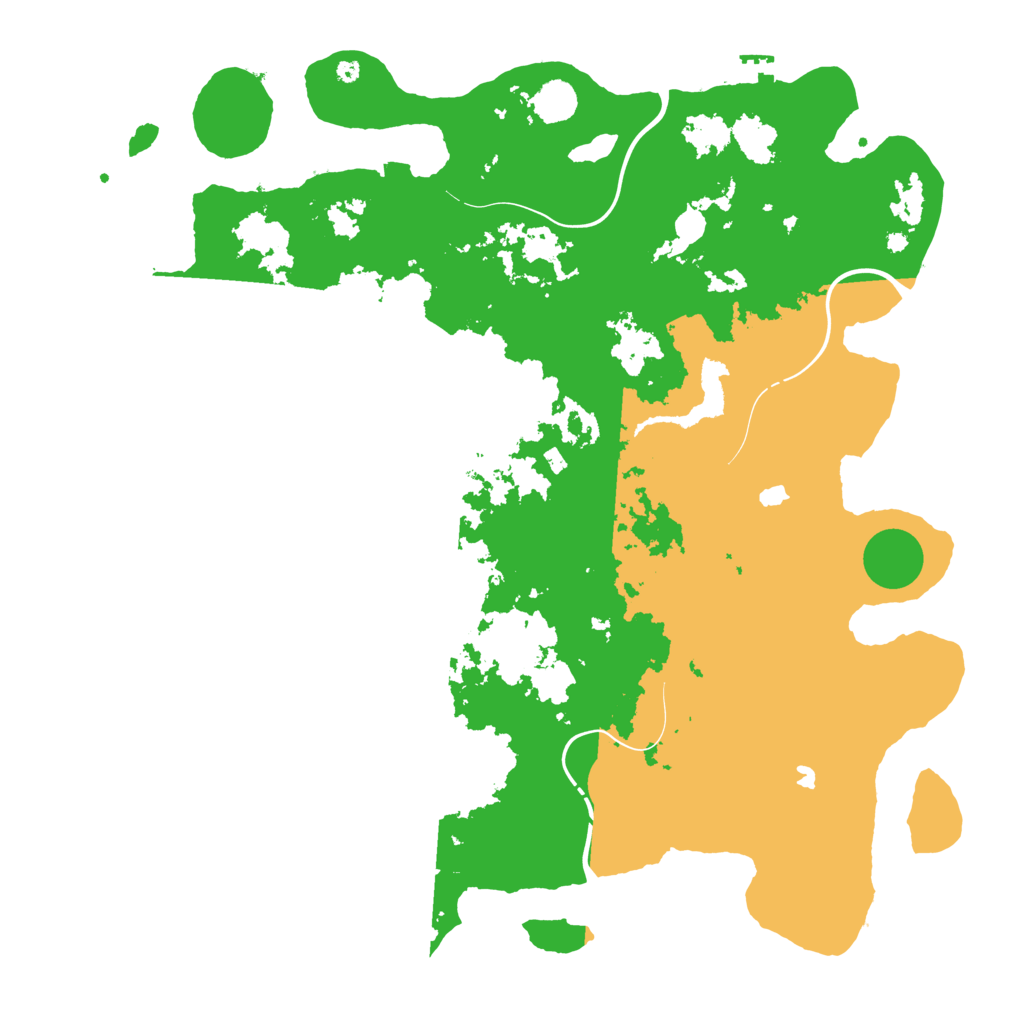 Biome Rust Map: Procedural Map, Size: 4500, Seed: 2025421