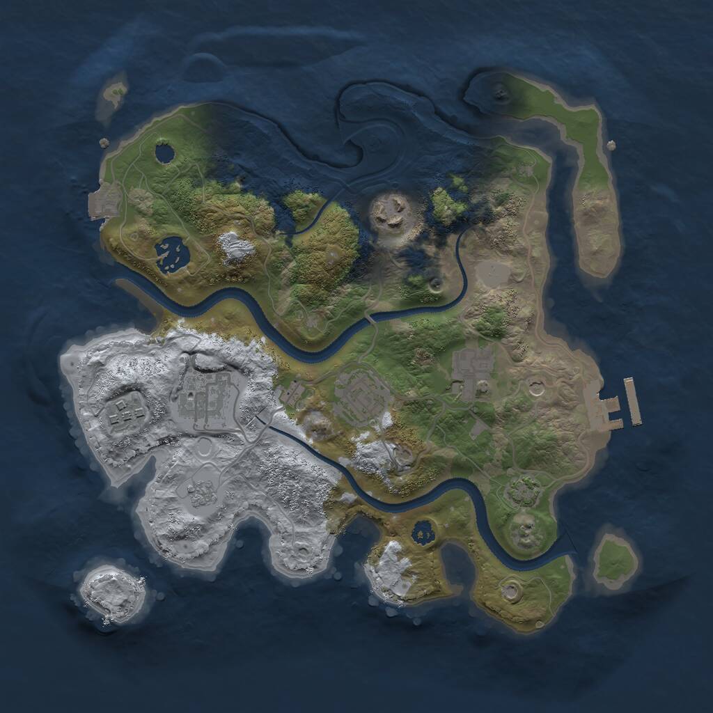 Rust Map: Procedural Map, Size: 3000, Seed: 1119, 11 Monuments