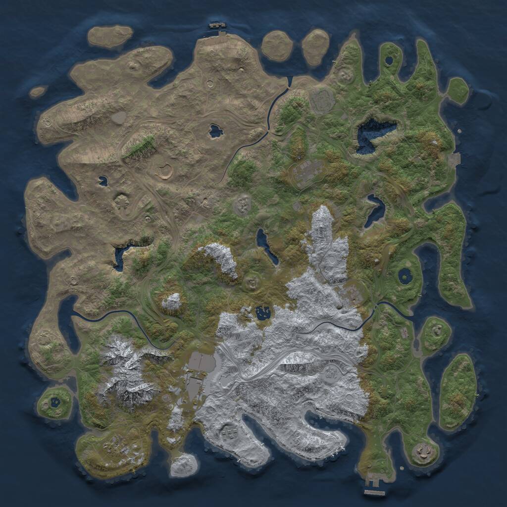 Rust Map: Procedural Map, Size: 5000, Seed: 3583633, 15 Monuments
