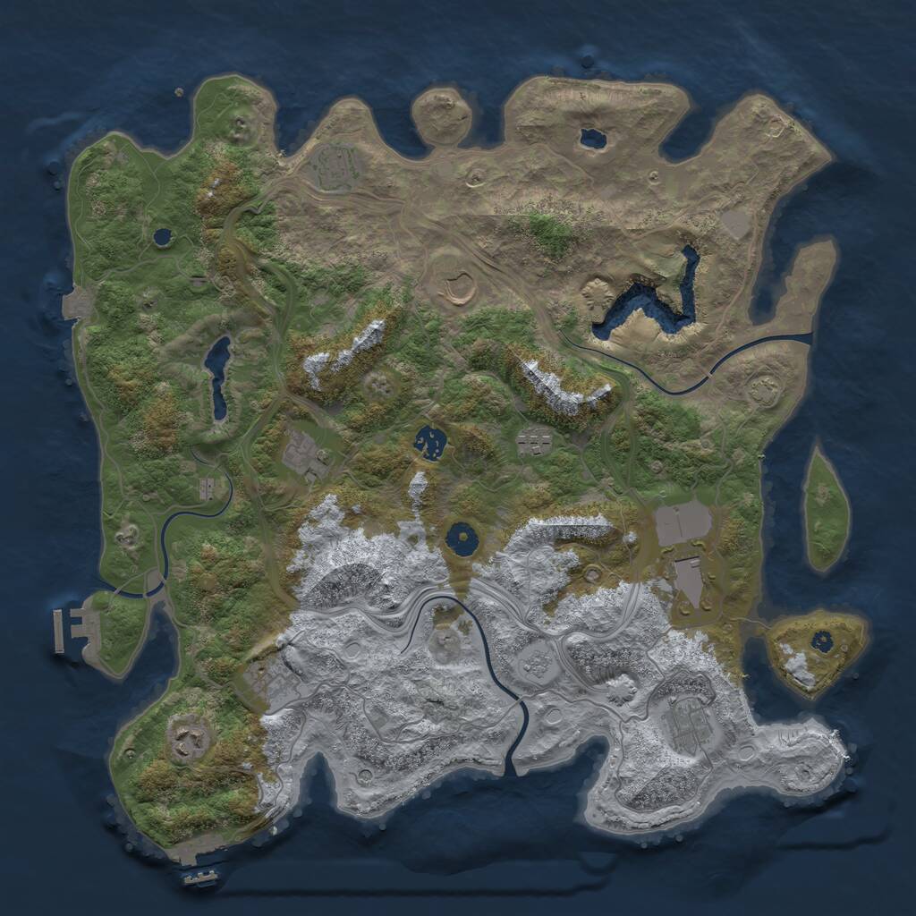 Rust Map: Procedural Map, Size: 4250, Seed: 99925451, 15 Monuments