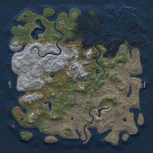 Thumbnail Rust Map: Procedural Map, Size: 5000, Seed: 657529755, 15 Monuments