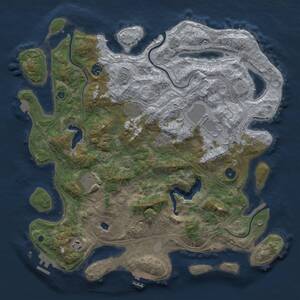 Thumbnail Rust Map: Procedural Map, Size: 4250, Seed: 709382669, 13 Monuments
