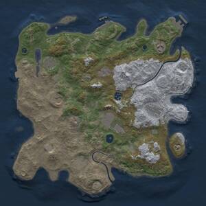 Thumbnail Rust Map: Procedural Map, Size: 3800, Seed: 31133880, 15 Monuments