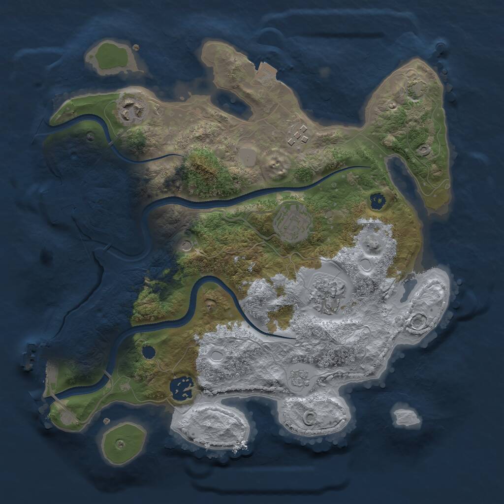 Rust Map: Procedural Map, Size: 3100, Seed: 481981, 11 Monuments