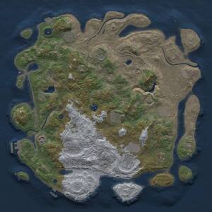 Thumbnail Rust Map: Procedural Map, Size: 4250, Seed: 388485390, 16 Monuments