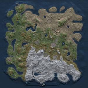 Thumbnail Rust Map: Procedural Map, Size: 4500, Seed: 14285065, 16 Monuments
