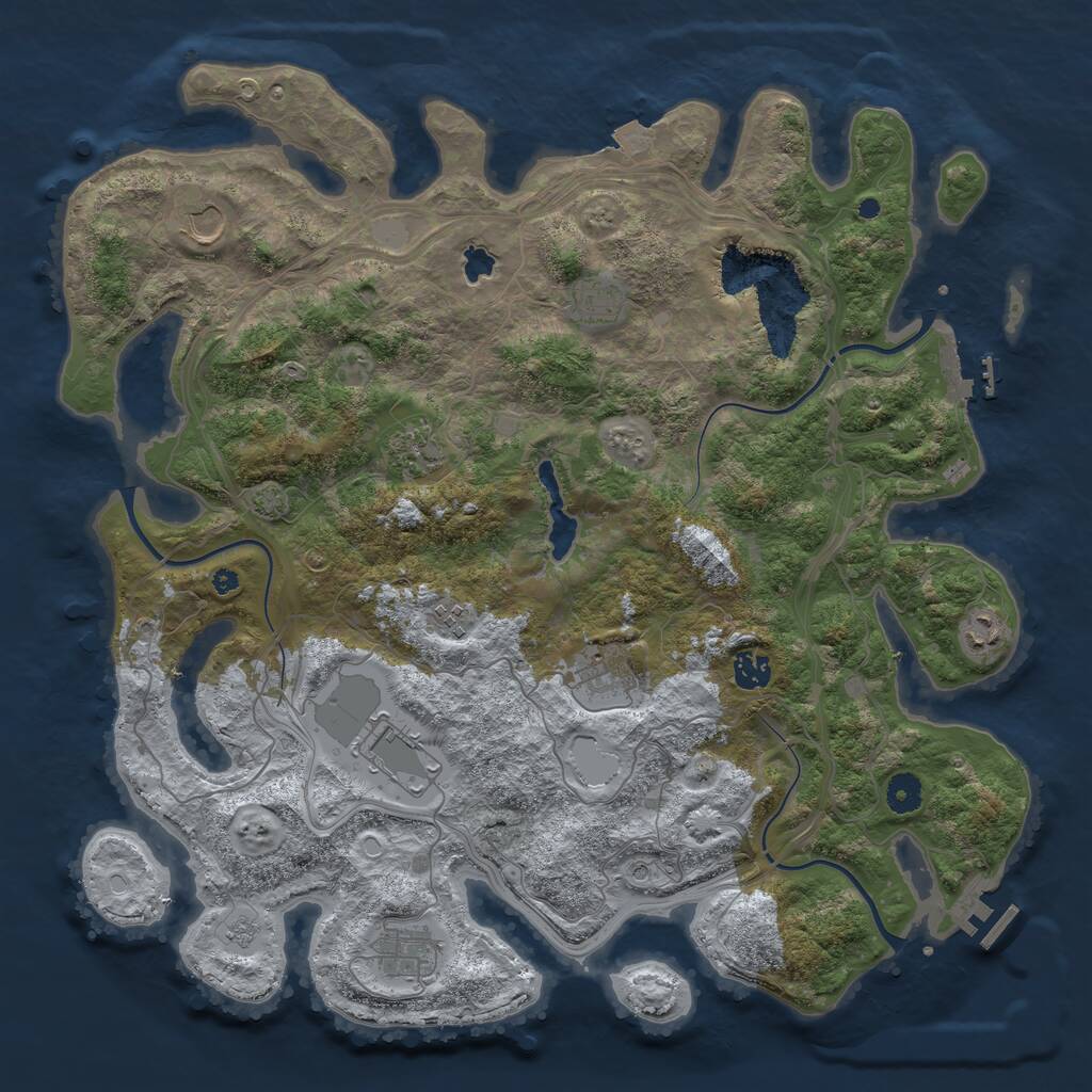Rust Map: Procedural Map, Size: 4250, Seed: 12321, 15 Monuments