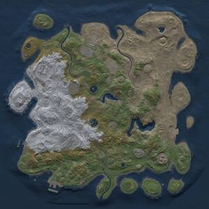 Thumbnail Rust Map: Procedural Map, Size: 4250, Seed: 553186269, 15 Monuments
