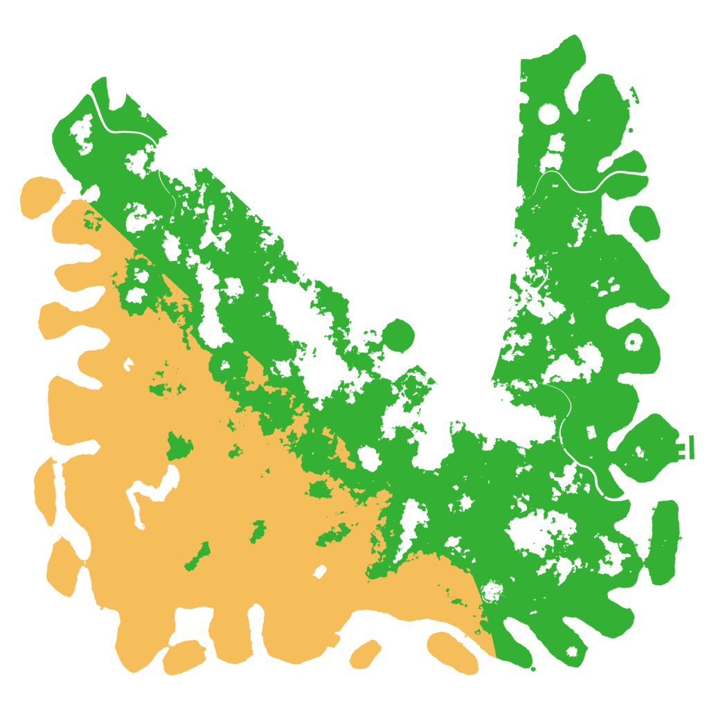 Biome Rust Map: Procedural Map, Size: 6000, Seed: 47491