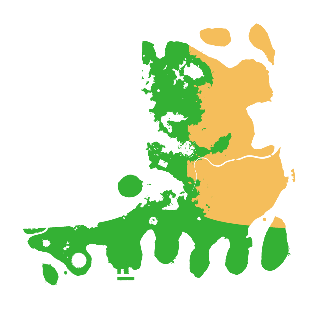 Biome Rust Map: Procedural Map, Size: 3700, Seed: 297506260