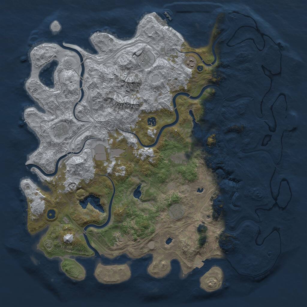 Rust Map: Procedural Map, Size: 5000, Seed: 3343345, 15 Monuments