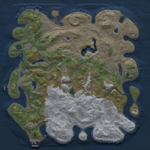 Thumbnail Rust Map: Procedural Map, Size: 4500, Seed: 425992681, 17 Monuments