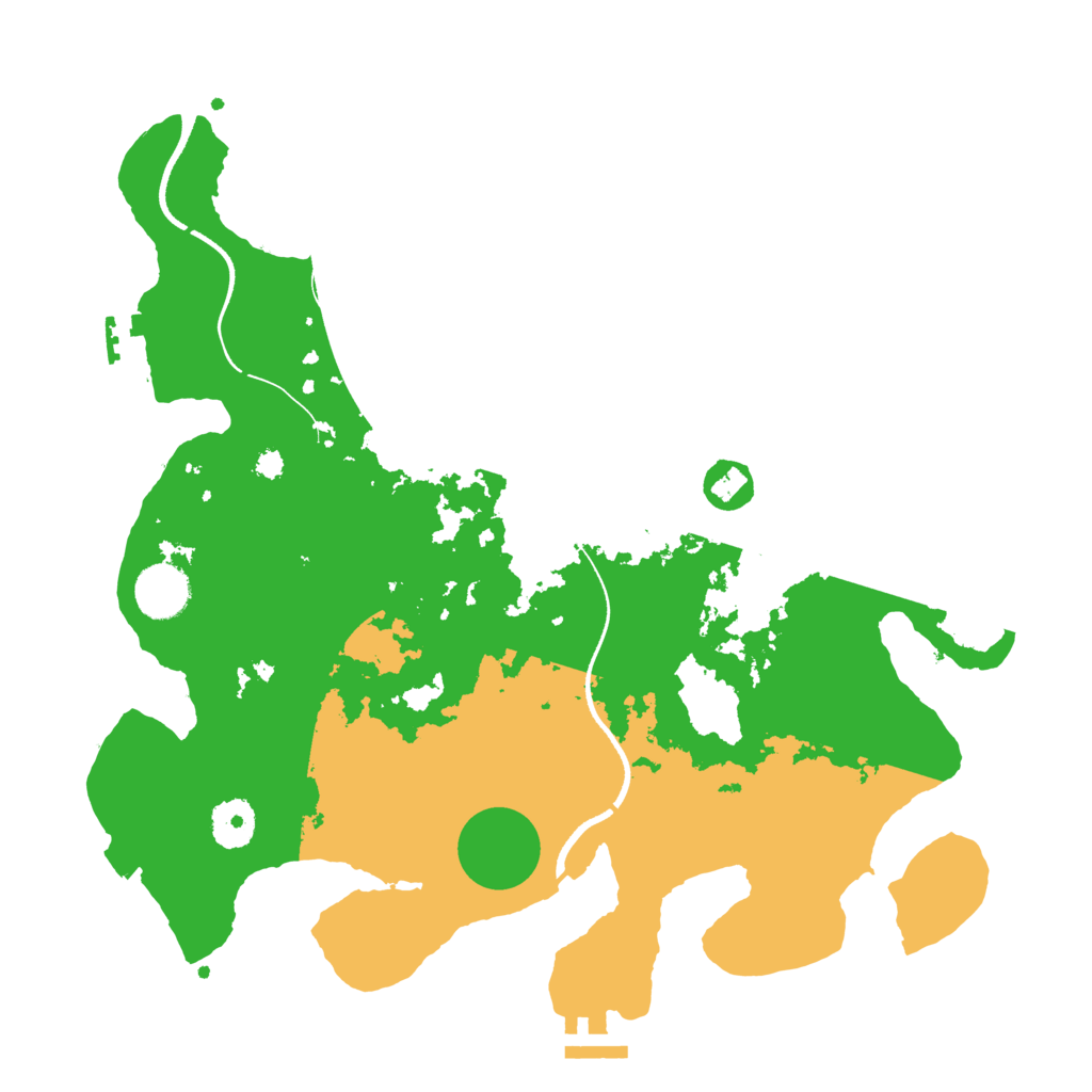 Biome Rust Map: Procedural Map, Size: 3500, Seed: 4263
