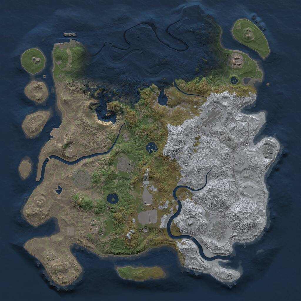 Rust Map: Procedural Map, Size: 4000, Seed: 81564881, 15 Monuments