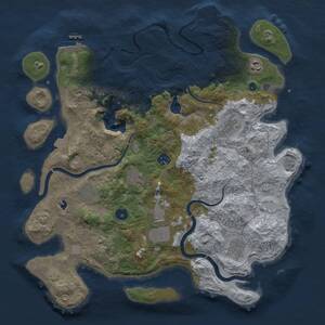 Thumbnail Rust Map: Procedural Map, Size: 4000, Seed: 81564881, 15 Monuments