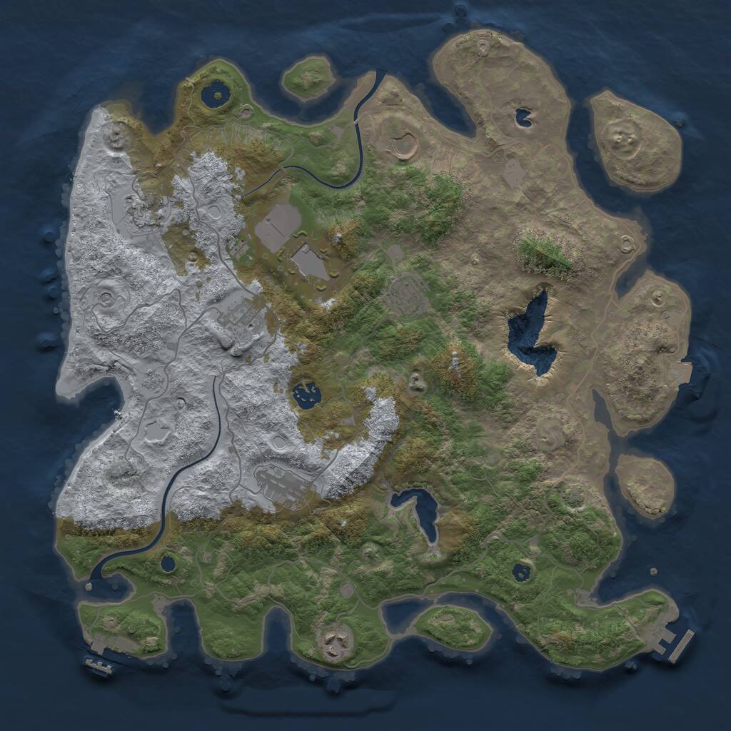 Rust Map: Procedural Map, Size: 4000, Seed: 573335029, 14 Monuments