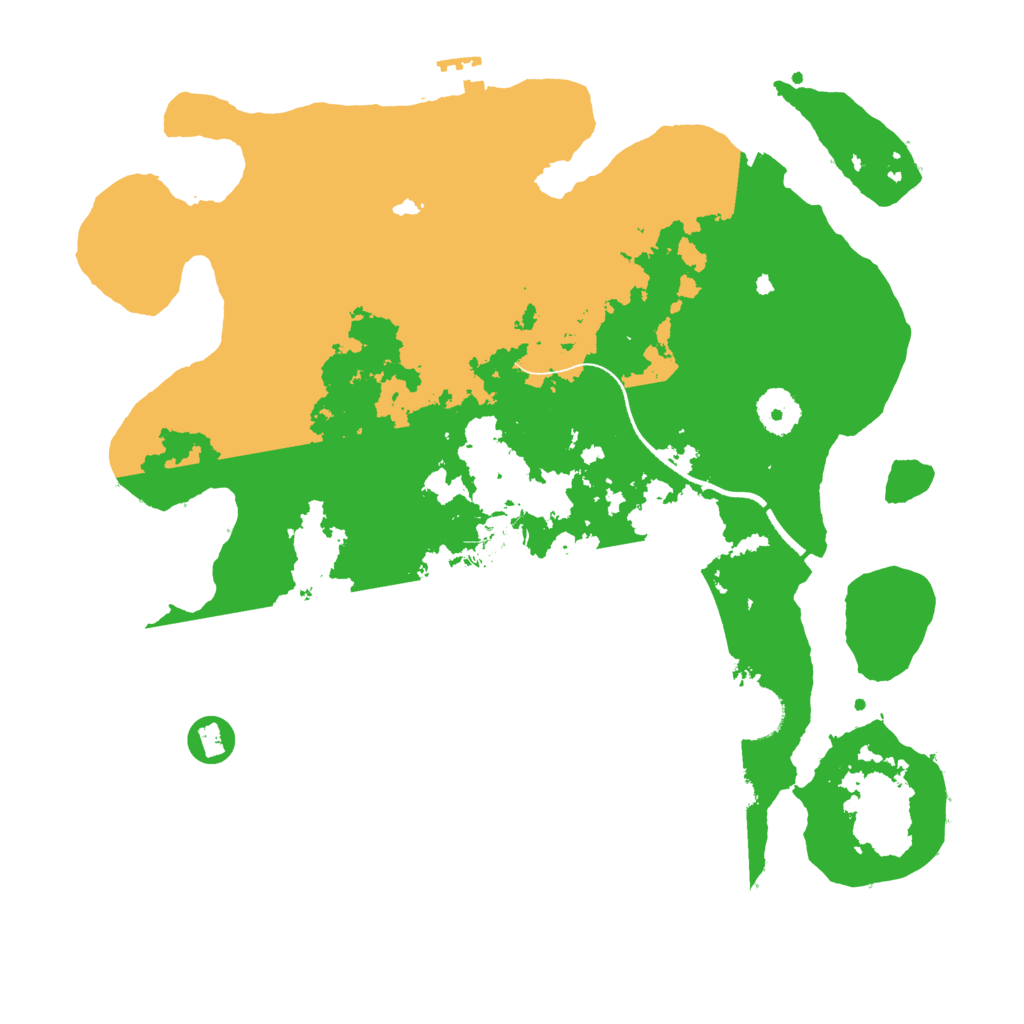 Biome Rust Map: Procedural Map, Size: 3500, Seed: 80338074