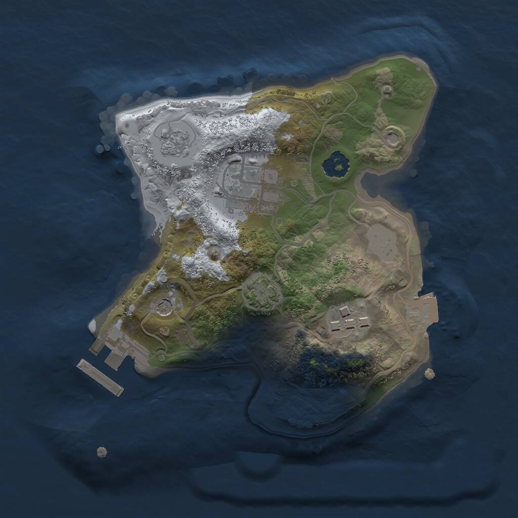 Rust Map: Procedural Map, Size: 2000, Seed: 364869884, 7 Monuments