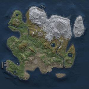 Thumbnail Rust Map: Procedural Map, Size: 3000, Seed: 2919, 8 Monuments