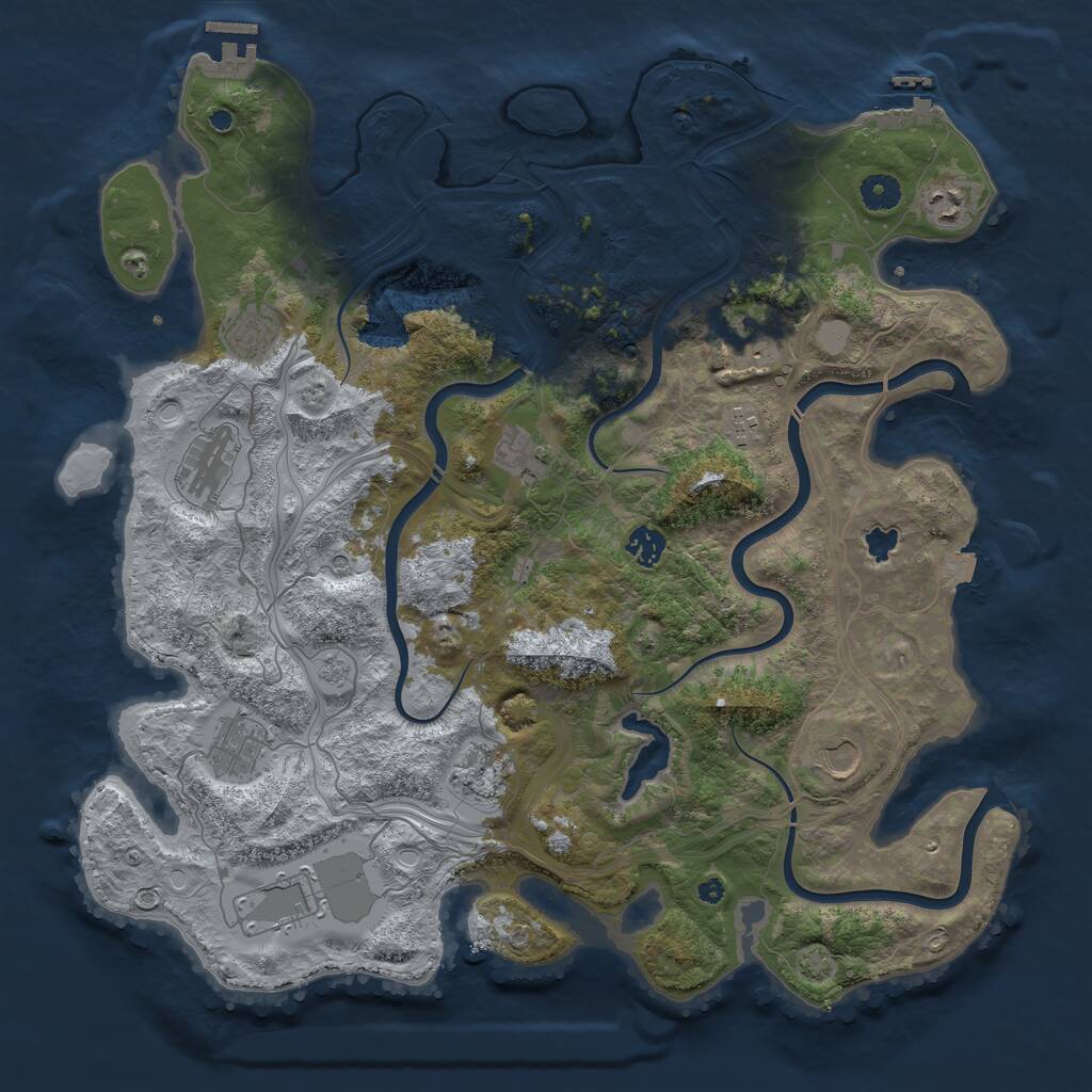 Rust Map: Procedural Map, Size: 4250, Seed: 1558760561, 17 Monuments