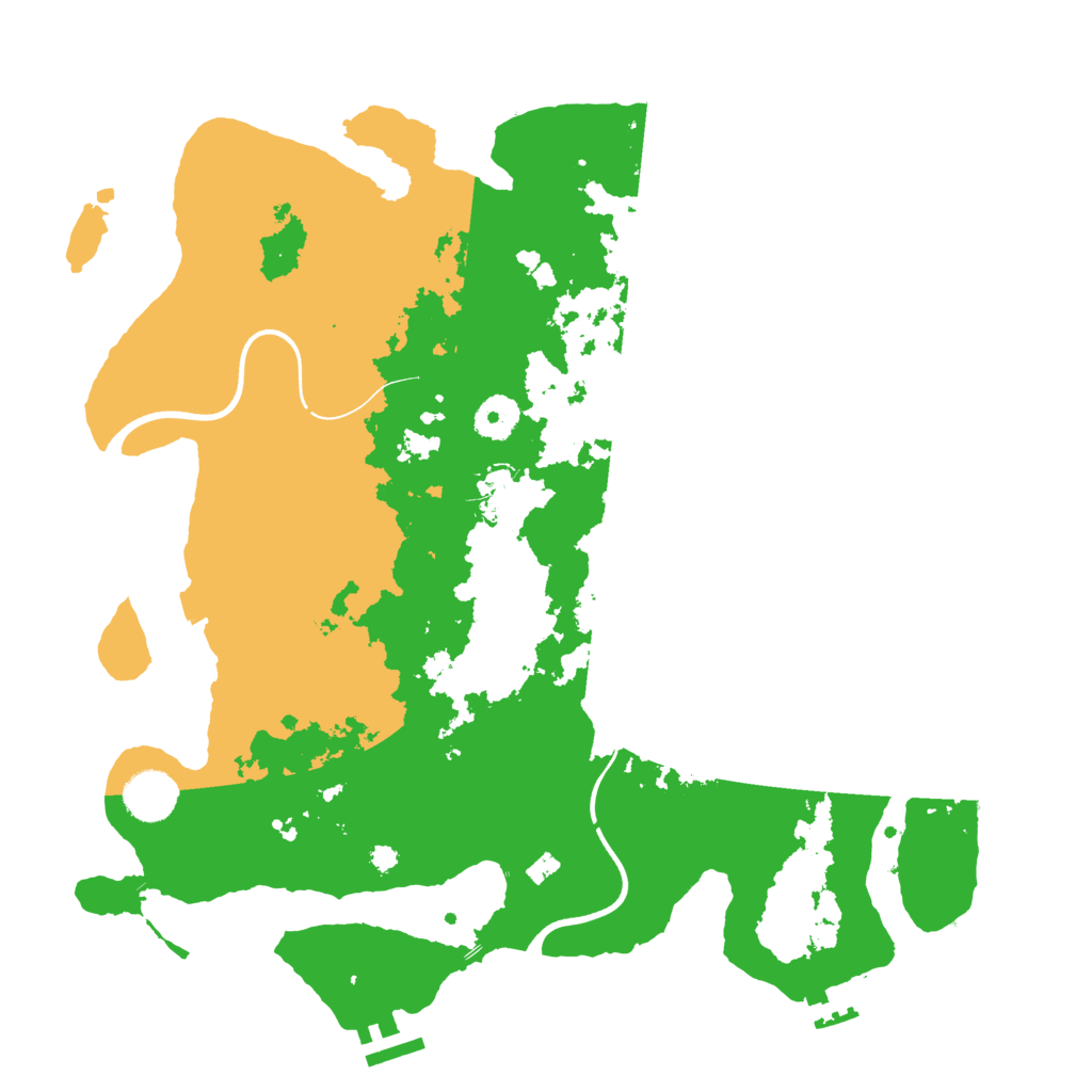 Biome Rust Map: Procedural Map, Size: 3700, Seed: 99042100