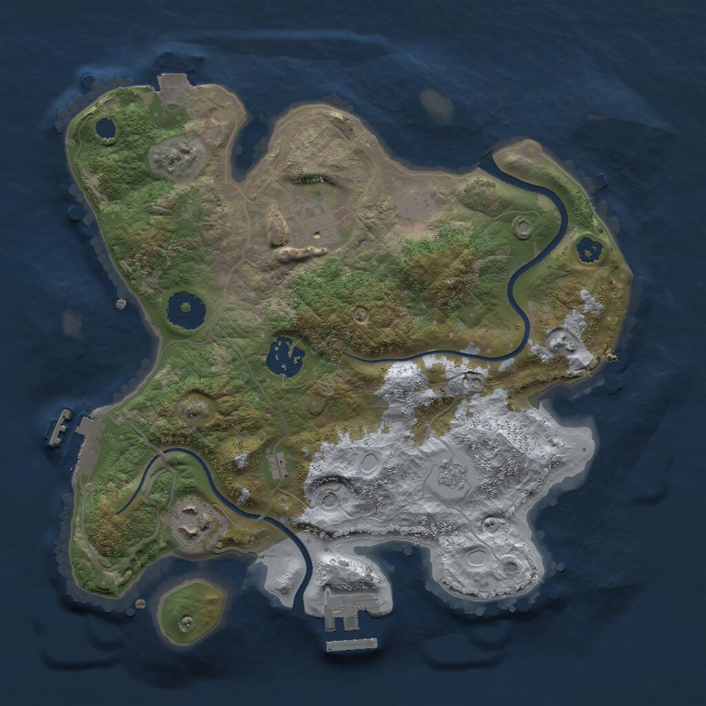 Rust Map: Procedural Map, Size: 2800, Seed: 481981, 8 Monuments