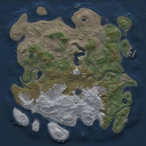 Thumbnail Rust Map: Procedural Map, Size: 4050, Seed: 2126193124, 14 Monuments