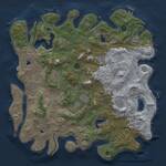 Thumbnail Rust Map: Procedural Map, Size: 4500, Seed: 486423772, 15 Monuments