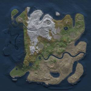 Thumbnail Rust Map: Procedural Map, Size: 3500, Seed: 189877630, 14 Monuments