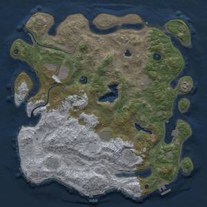 Thumbnail Rust Map: Procedural Map, Size: 4000, Seed: 1483235380, 15 Monuments
