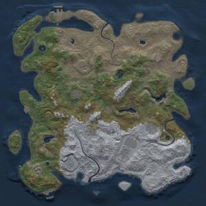 Thumbnail Rust Map: Procedural Map, Size: 4500, Seed: 312988742, 15 Monuments