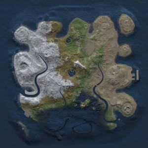 Thumbnail Rust Map: Procedural Map, Size: 3000, Seed: 648251, 10 Monuments