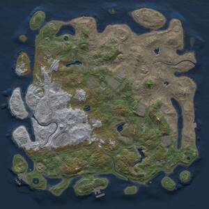 Thumbnail Rust Map: Procedural Map, Size: 4750, Seed: 389866301, 17 Monuments