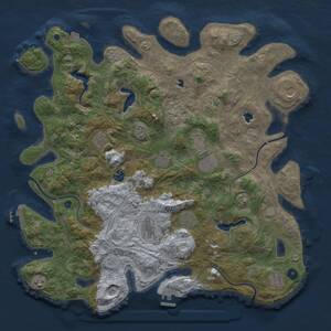 Thumbnail Rust Map: Procedural Map, Size: 4500, Seed: 534844414, 17 Monuments
