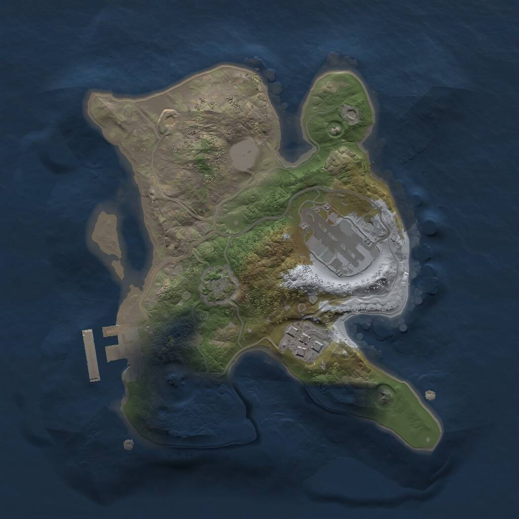 Rust Map: Procedural Map, Size: 2000, Seed: 75234234, 5 Monuments