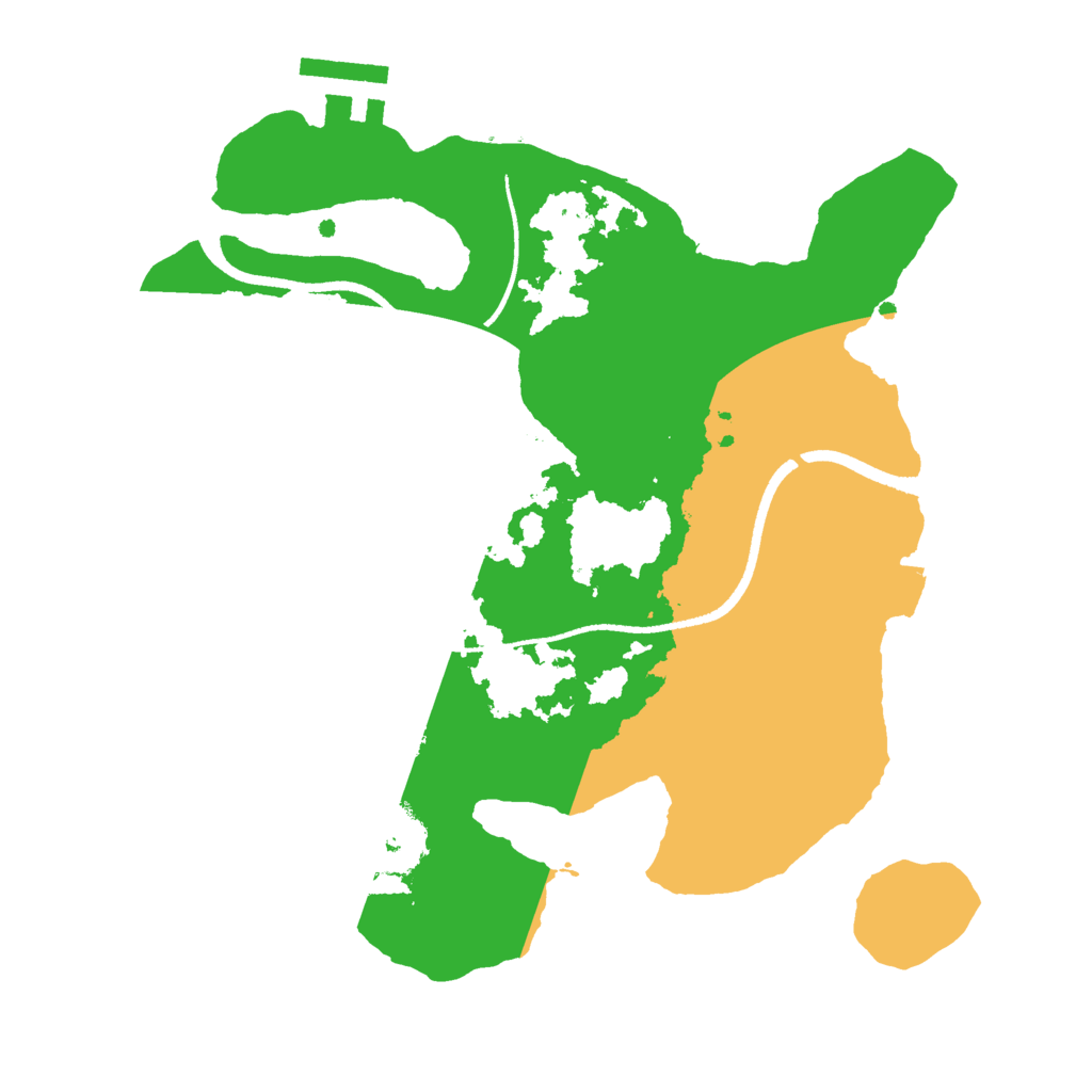 Biome Rust Map: Procedural Map, Size: 2500, Seed: 701007