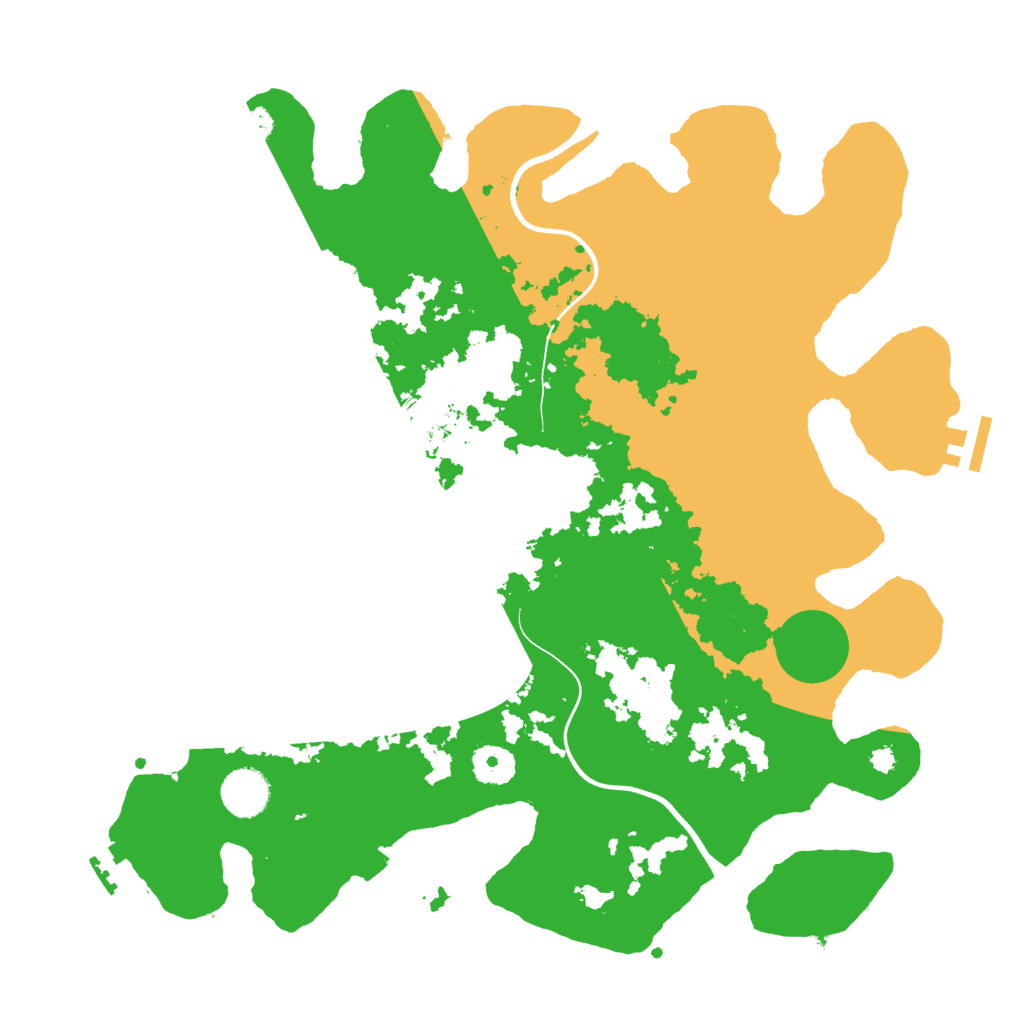 Biome Rust Map: Procedural Map, Size: 3700, Seed: 108850523
