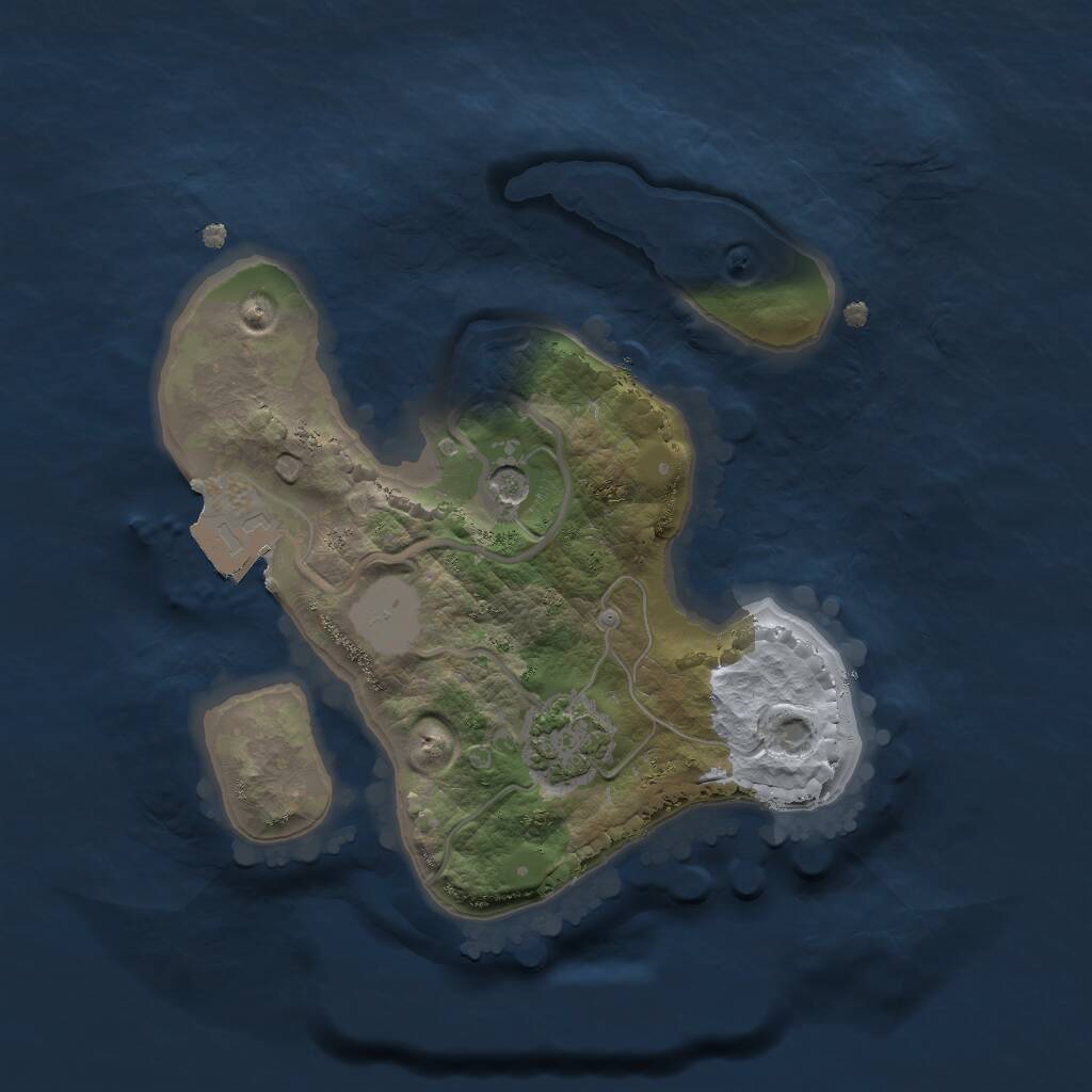 Rust Map: Procedural Map, Size: 1750, Seed: 2394871, 3 Monuments