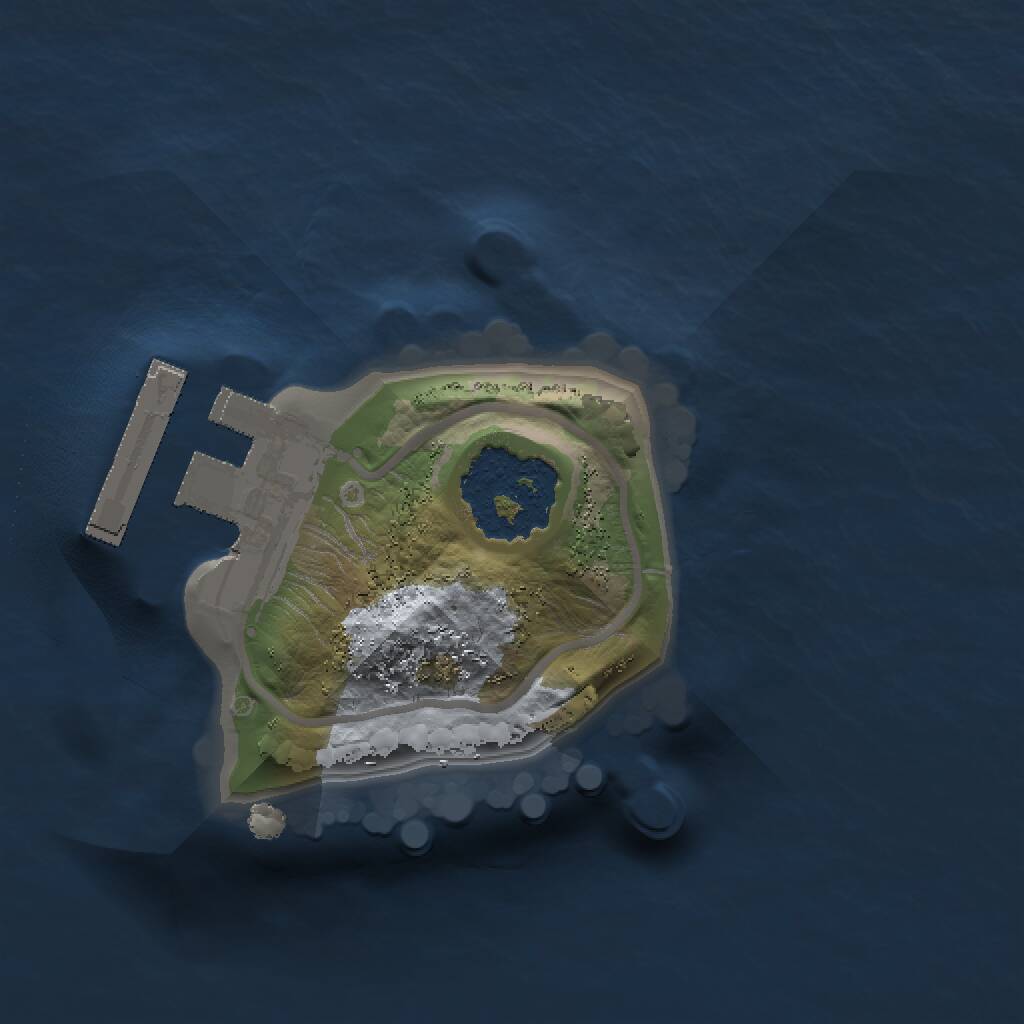 Rust Map: Procedural Map, Size: 1100, Seed: 1696969, 2 Monuments