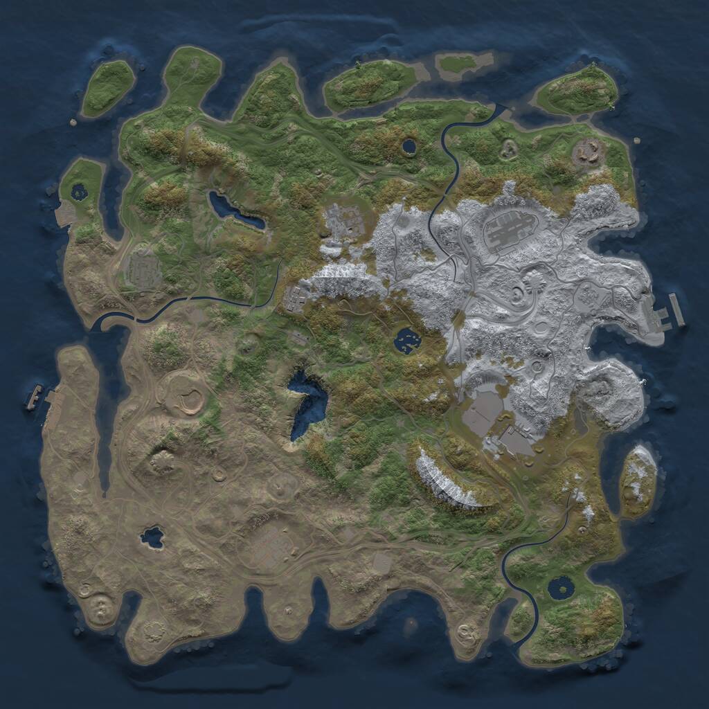 Rust Map: Procedural Map, Size: 4250, Seed: 756522923, 15 Monuments
