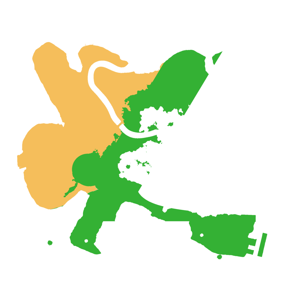 Biome Rust Map: Procedural Map, Size: 2500, Seed: 42181618