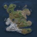 Thumbnail Rust Map: Procedural Map, Size: 2500, Seed: 354986, 5 Monuments
