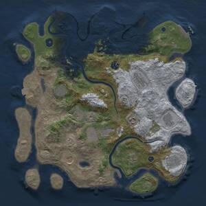 Thumbnail Rust Map: Procedural Map, Size: 3800, Seed: 365725051, 17 Monuments