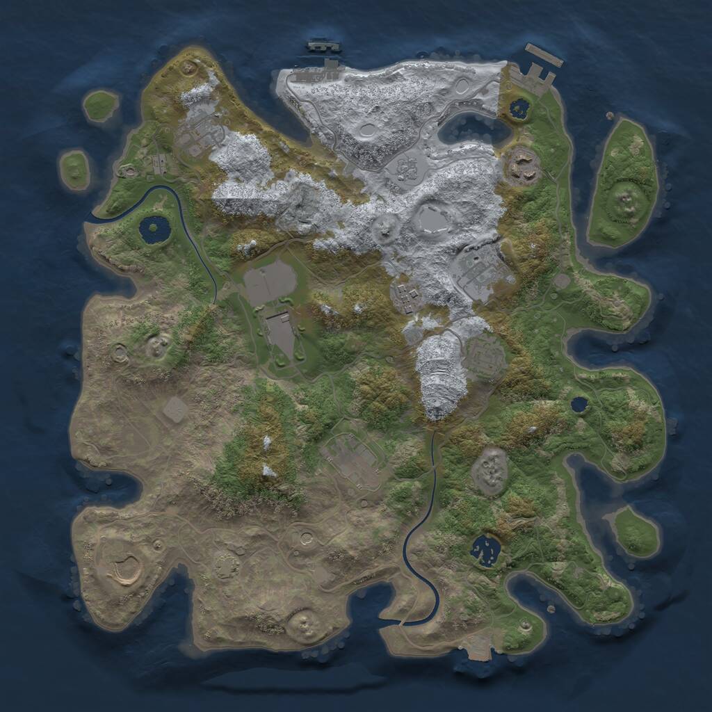 Rust Map: Procedural Map, Size: 3600, Seed: 567920, 15 Monuments