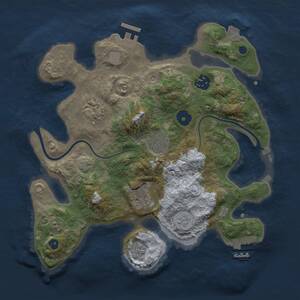 Thumbnail Rust Map: Procedural Map, Size: 3000, Seed: 28920, 11 Monuments