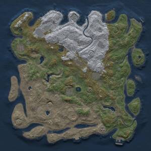Thumbnail Rust Map: Procedural Map, Size: 4500, Seed: 67893416, 16 Monuments